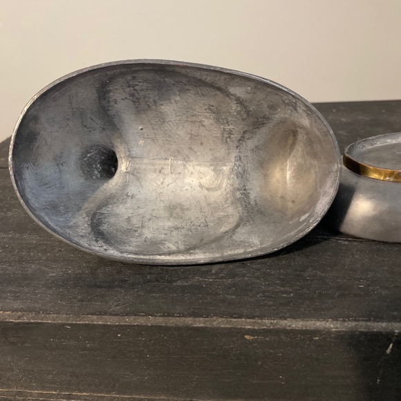 Mid modern vintage pewter and brass duck - Picture 7 of 9